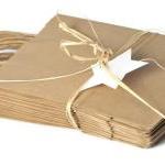 20 plain kraft paper shoppi..