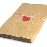 100 kraft paper bags . embo..
