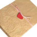 100 kraft paper bags . embo..