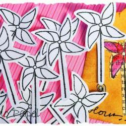 Pinwheel / Windmill Scrapbook embellishment. Do it yourself / DIY / Arts and Crafts / kids / card making / Pink / Pack of 12